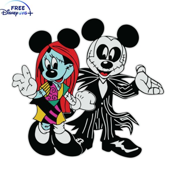 Spooky Mickey Minnie SVG Horror Movie Cut File