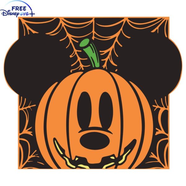 Spooky Mickey Mouse Pumpkin SVG Cut File