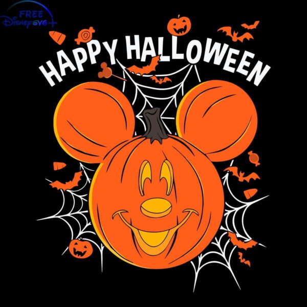 Spooky Mickey Pumpkin Halloween SVG Design