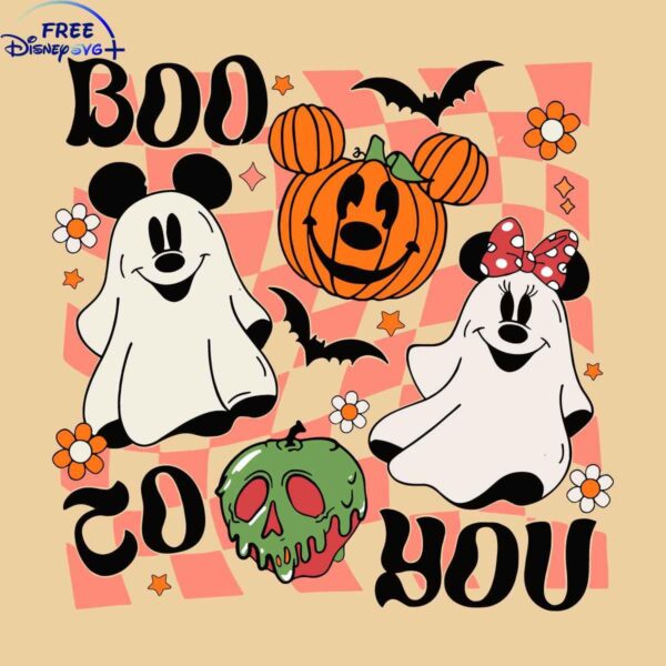 Spooky SVG Ghosts of Mickey and Minnie for Halloween