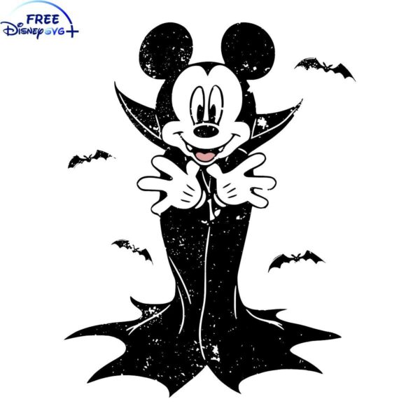 Spooky Vintage Mickey Vampire Halloween SVG