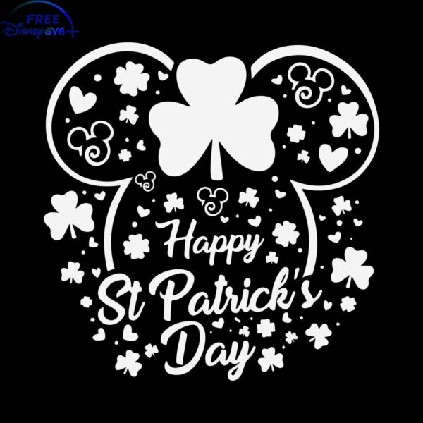 St Patricks Day Disney Mickey Head SVG