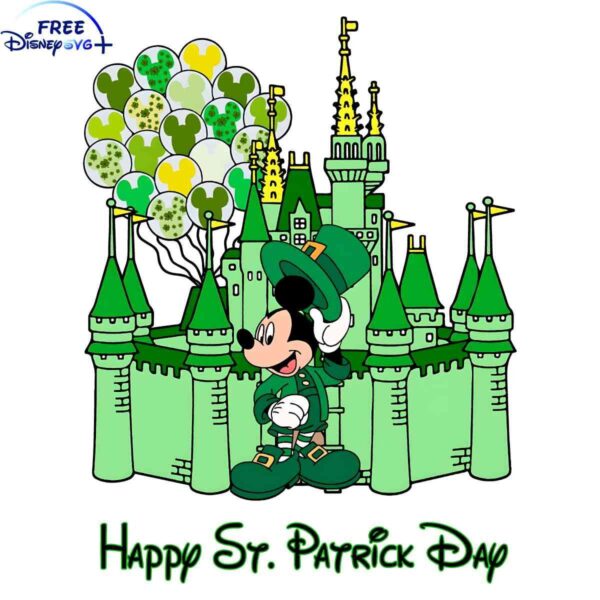 St Patricks Day Mickey Castle PNG