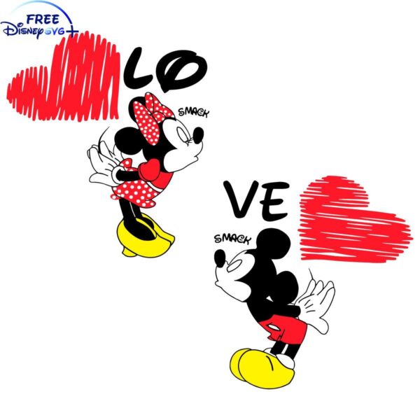 SVG Mickey Minnie Kiss