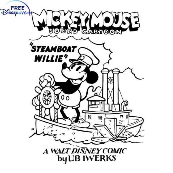 SVG Mickey Mouse Steamboat Willie Sound Cartoon