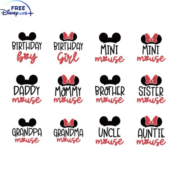 Ultimate Disney Family Birthday SVG Bundle