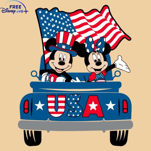 USA 4th Of July SVG Mickey Minnie Celebration