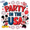 USA Party with Mickey Minnie SVG