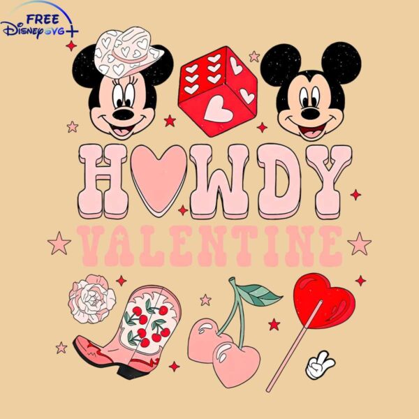 Valentine Greetings from Mickey and Pals SVG