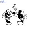 Valentine Silhouette SVG of Mickey and Minnie