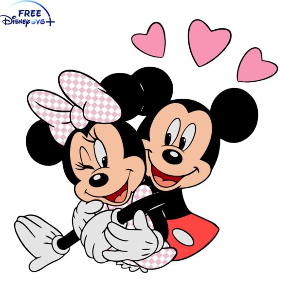 Valentines Day Disney Mickey Minnie Mouse SVG