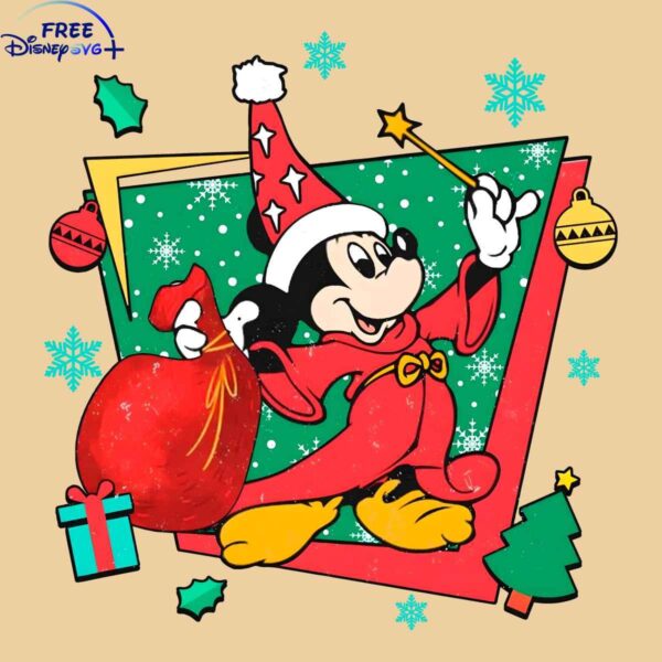 Vintage 90s Mickey Mouse Holiday Magic PNG