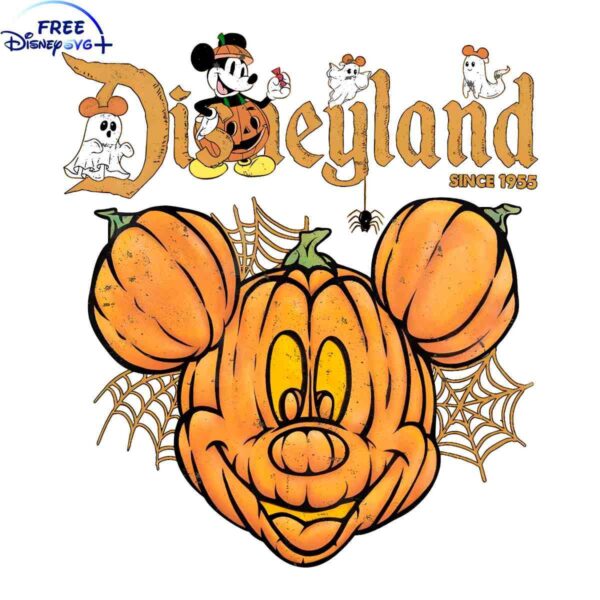 Vintage Disneyland Halloween Mickey Pumpkin SVG File