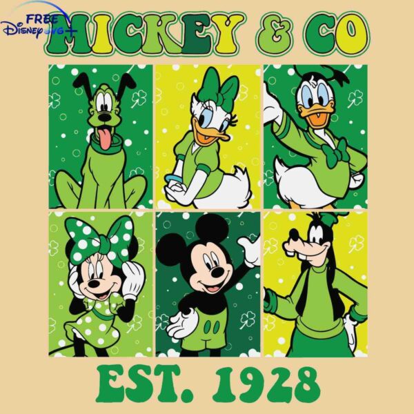 Vintage Mickey Co Established 1928 St Patricks Day SVG.