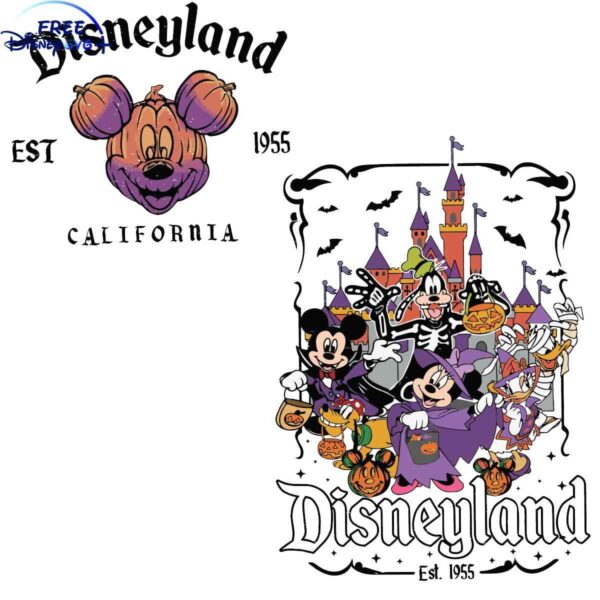 Vintage Mickey Disneyland 1955 California SVG File