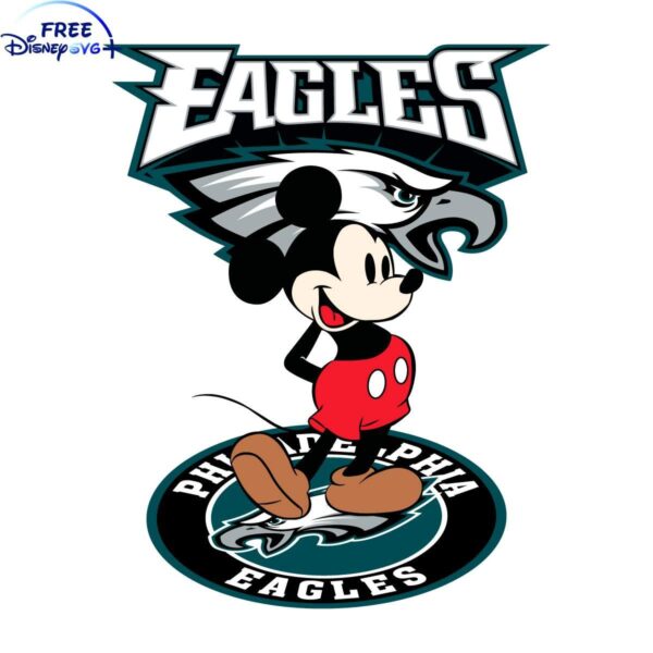 Vintage Mickey Mouse Philly Eagles SVG