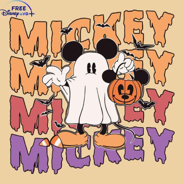 Vintage Mickey Spooky Halloween SVG Cut File