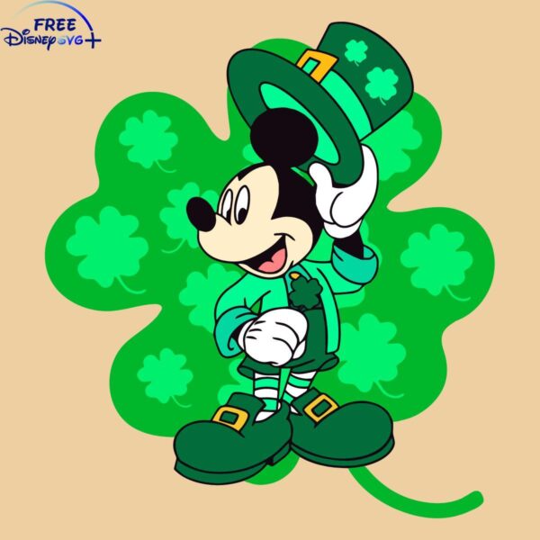 Vintage Mickey St Patricks Day SVG