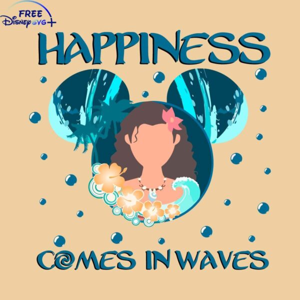 Wave of Happiness Moana Mickey Ear SVG PNG Files