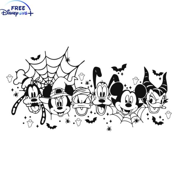 Whimsical Mickey Mouse Pals SVG Art File